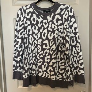 Grey & White Cheetah Sweater